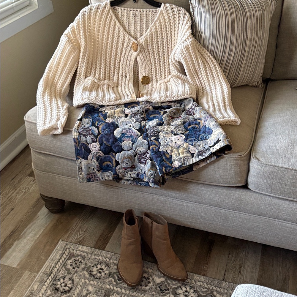 Chunky Cream Knit Cardigan